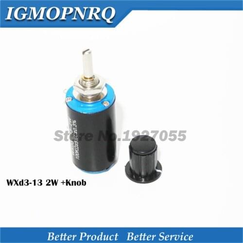1 pcs WXD3-13 2W+1pcs black knob 100 200 220 470 680 1K 2.2K 3.3K 4.7K 5.6K 6.8 K 10K 22K 33K 47K 100K Ohm new