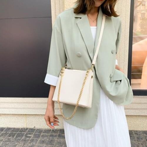 Bag women 2020 new trendy summer simple one-shoulder handbag fashion messenger bag chain bag all-match small square bag