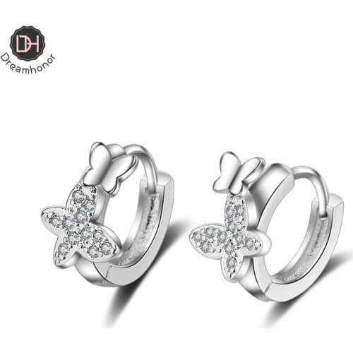 2021 Hot Sale Fashion Style 925 Silver Zirconia Butterfly Clip Earrings For Woman Jewelry