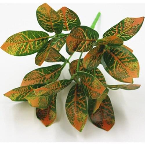 1pieces Autumn Color Large Leaf Shape Plastic Plant for Wedding Party Decoration