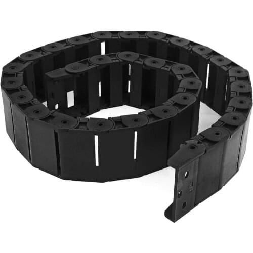40.55" Black Cable Wire Carrier Drag Chain Nested 18x50mm