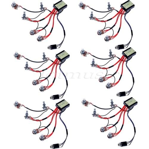6Sets Belcat Active EQ EQ-B3T Preamp Circuit For Active Bass Guitar Pickup Parts Replacement