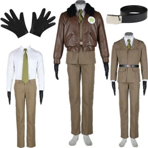 Anime cosplay Axis Powers Hetalia American Brown uniforms Halloween Cosplay Costume Halloween