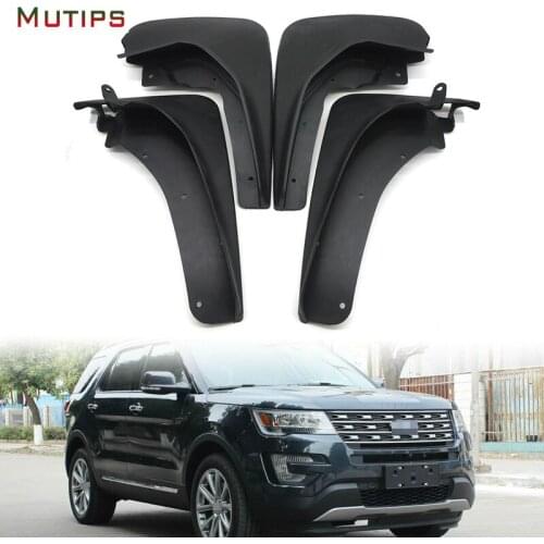 Mutips car front rear mudguard splash guards mud flaps fender flare auto For Ford Explorer 2011 2012 2013 2014 2015 2016 2017