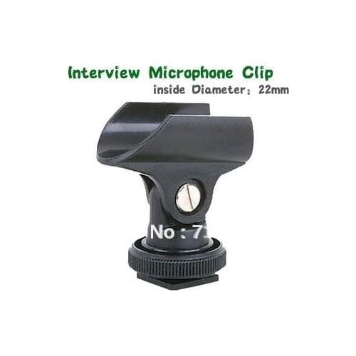 FREE SHIPPING 10pcs/LOT Interview Microphone Clip Hot Shoe Boots For Camera Light Microphone Holder Mic Stand For DV Camera