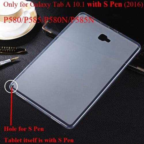For Samsung galaxy Tab A 10.1 With S pen P580 P585 soft cover case coque,SM-P585N SM-P580N Protective cover funda sleeve guard
