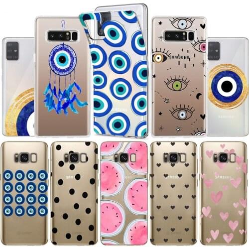 Evil Eye Illustrations Phone Case for Samsung Galaxy A21S A32 A41 A52 A72 A71 A70 4G/5G S10 S20 S21 Plus Ultra Fundas Etui Bag