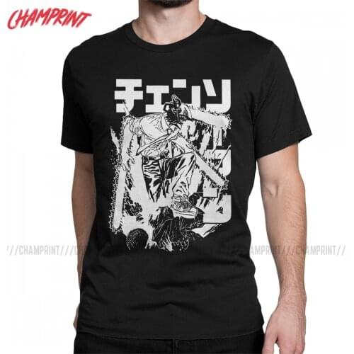 Men Chainsaw Man Warrior Denji T Shirt Manga Cotton Clothes Creative Short Sleeve O Neck Tee Shirt Unique T-Shirts