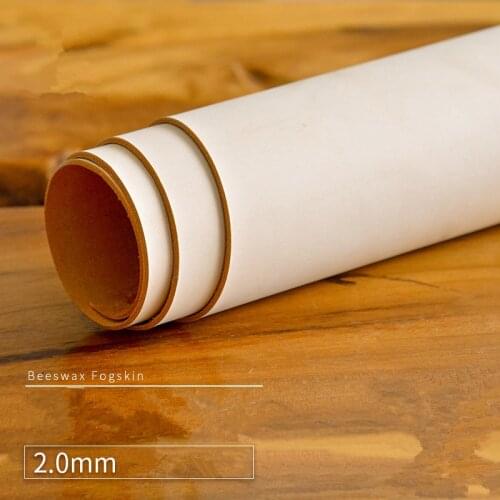 Vegetable tanned leather leather handmade diy leather fog wax skin wipe wax skin head layer cowhide 1mm-2mm beeswax color