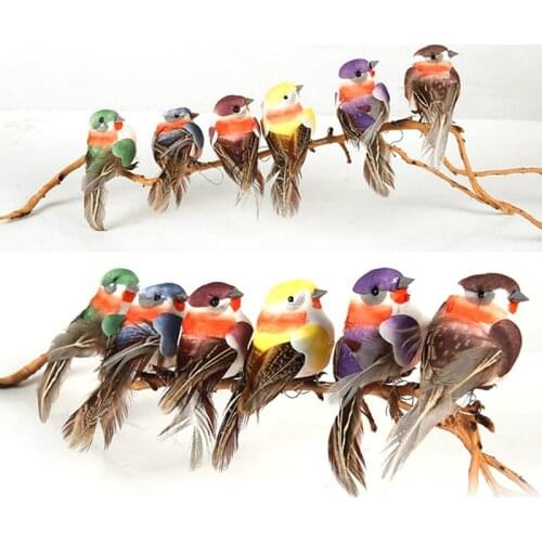 Mini Fake Birds Artificial Feather Foam Doves Wedding/Party Decoration Venue Ornament