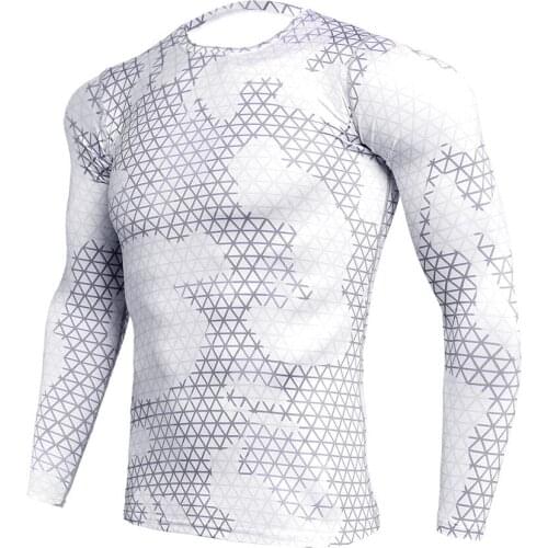 Mens T-shirt Quick-drying Outdoor Camouflage Fitness Clothing Long-sleeved T-shirt Wholesale Moisture Wicking Basketball Shirt
