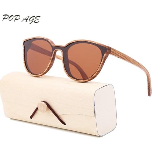 POP AGE Polarized Wood Sunglasses Men 2018 UV400 Designer Sun Glasses Eyewear Gafas De Sol De Los Hombres Polarizados GB082