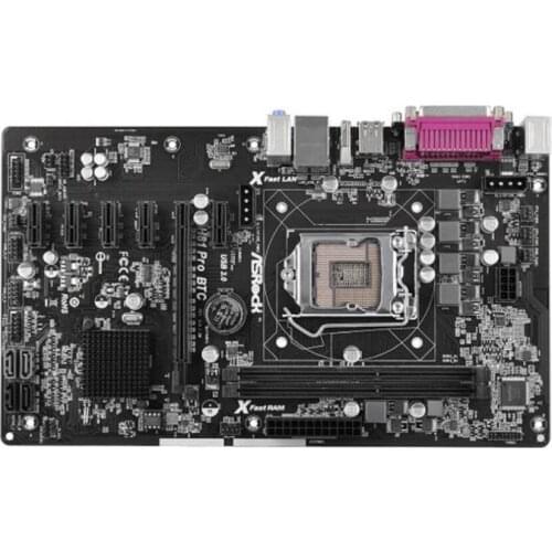 Desktop Motherboard USED Asrock H81 Pro BTC H81 LGA 1150 i3 i5 i7 DDR3 16G SATA3 USB3.0 6PCI-E
