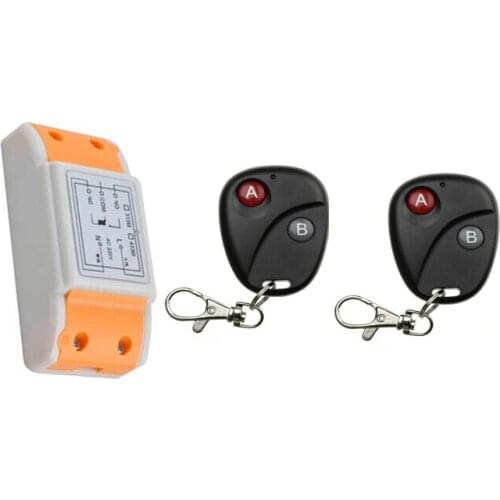 2016 new products 220 v 1 ch wireless remote control switch 1*receiver +2* transmitter Classic 2 key shape