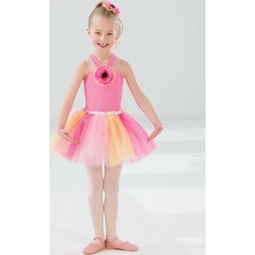 2018 New Girl Ballet Dance Dress Kids Dancing Costume Children Stage Proformance Dancing Competition Suit Ballet Dress B-2388