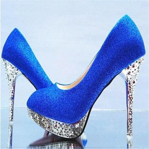 New 2019 shiny beautiful wedding bride night party crystal high heel womens shoes sexy woman pump fashion bride shoes 11cm