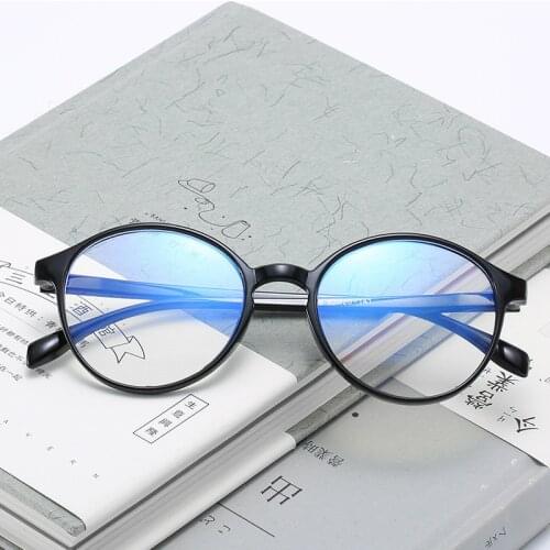 Fashion Round Anti-blue light Glasses Frame Women Myopia Optical Spectacle Men Computer Glasses Vintage Clear Lens Eyeglasses