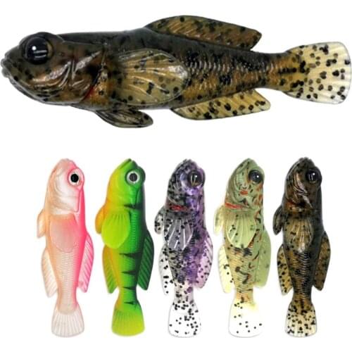 ORIONPRO 5pcs/Pack 75mm 9.3g Goby Soft Lure 0.33oz 3inch Swimbait Finest Detailed SoftLure Fishing Bait