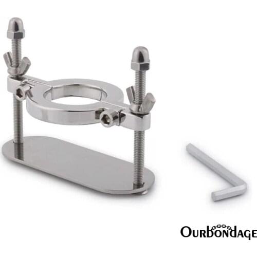 Ourbondage Alloy Traditional Ball Pressure and Penis Stretcher Scrotum Pendant Restraint Penis Traning For Men Gay Sex Toy