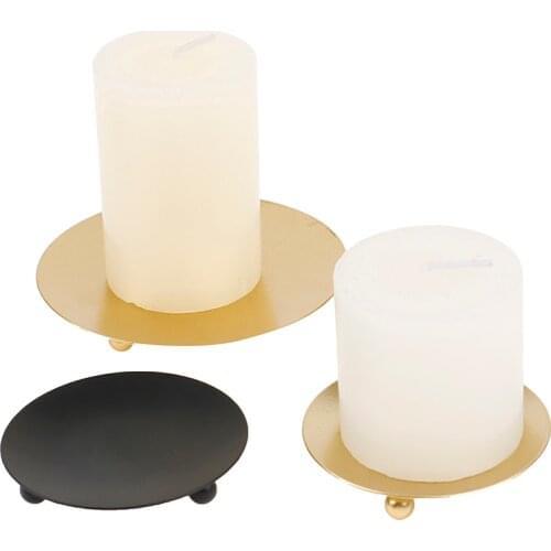 Candle Holders Pillar Metal Plate for Wedding Party Festival Candlestick Holder Art Gift Home Decoration High Quality