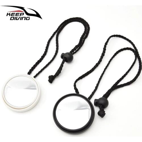 Portable Scuba Dive Panoramic Rearview Mirror Diving Adjustable Rearview Mirror With Lanyard Rope Safety Swimming Accessories