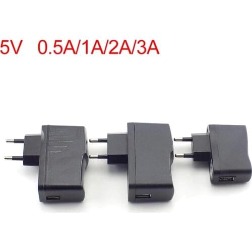 AC to DC USB Charger 5V 0.5A 1A 2A 3A Micro Wall Charging EU/US plug Universal Power Adapter Supply 100V-240V Output