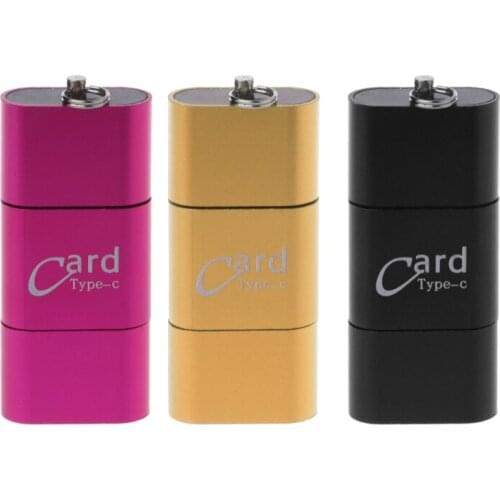 1 Set Universal 3 in1 OTG Type-C Card Reader USB 3.0 to 2 Slot TF SD for Phones PC High Speed