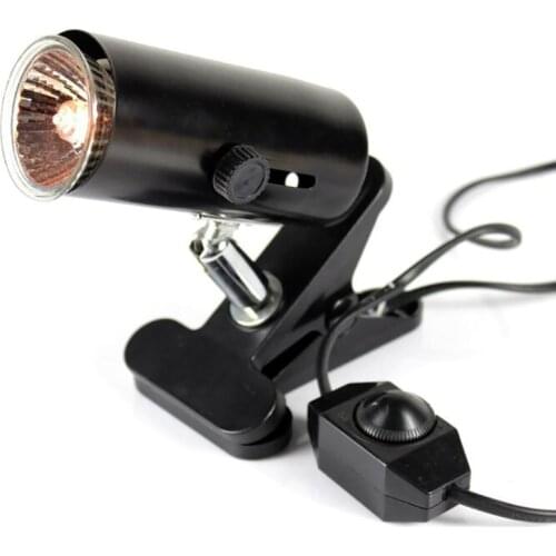 Clamp Lamp Fixture for Reptiles & Amphibians, Full Spectrum Adjustable Habitat Lighting & Holder Stand, for Pet Heat Lamp Bulbs