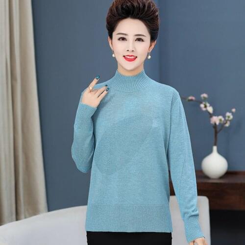 High Collar Women Wool Sweater Autumn Turtleneck Sweater Female Long Sleeve Sweater Pullovers