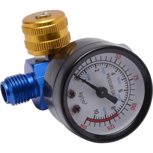 1/4" Aluminum Alloy Paint Sprayer Air Regulator Pressure Gauge Tool Diaphragm Control Pressure Gauge
