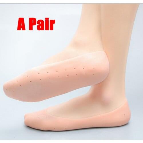 1Pair Silicone Foot Chapped Care Tool Moisturizing Gel Heel Socks Cracked Skin Care Protector Pedicure Health Massager