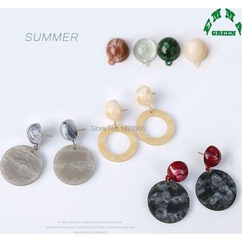 Earring Stud resin Charms for girls earrings making Earrings Jackets for Women fashion Earrings making Findings 6 pcs