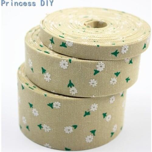 5Meter/Lot 10mm 25mm 40mm Superior White Flower Polyester Ribbon Cotton Fabric Cloth Webbing DIY Hair Bow Material