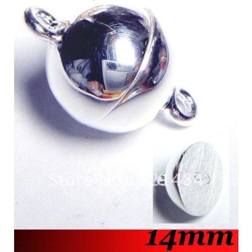 Free Ship!!! 14mm 100piece Jewelry DIY Findings - Platinum Dull Silver Plated Tone Metal Magnetic Clasp