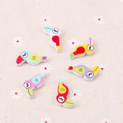 Natural Wooden beads Mix dolphin duck woodpecker Spacer Beads For Jewelry Making Diy 20mm 20Pcs KL258