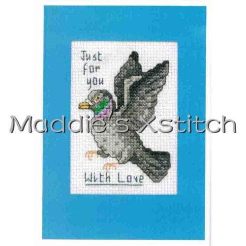 CD66 14ct Cross Stitch Kit Card Package Greeting Card Needlework Counted Cross-Stitching Kits Christmas Gift Just For You Love