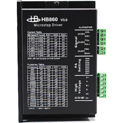 Digital 2-phase 86 stepper motor driver HB860 with cooling fan 256 subdivision DC24V~110VDC or AC18V-80V
