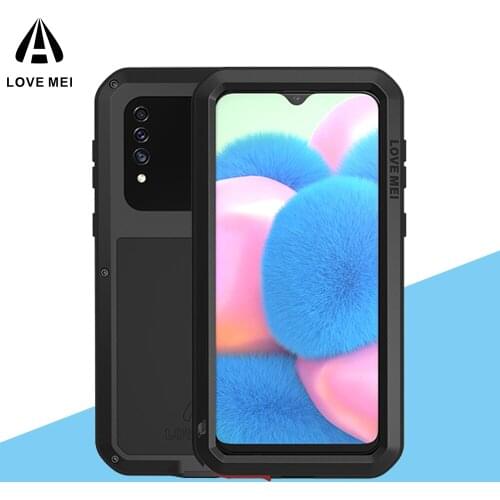 For Samsung Galaxy A30s Case LOVE MEI Shock Dirt Proof Water Resistant Metal Armor Cover Coque for Samsung A30s Phone Case