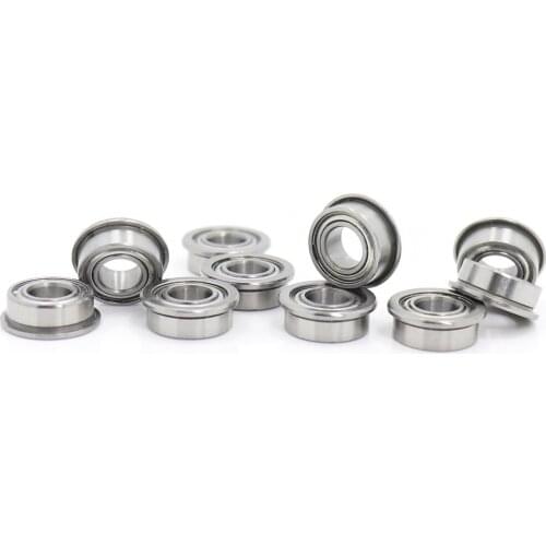 MF105ZZ Flange Bearing 5x10x4 mm ABEC-1 ( 10 PCS ) Miniature Flanged MF105 Z ZZ Ball Bearings