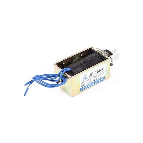 JF-1564 DC 12V 500mA 10mm Stroke 55N Push Type Open Frame Solenoid Electromagnet