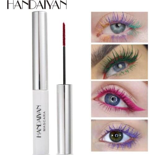 HANDAIYAN Color Mascara Curling Lengthened Mascara Natural Waterproof Lasting Thick Mascara Eye Makeup