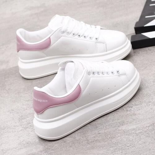 Hot Mens White Sneakers Womens Fashion Vulcanize Women Shoes Shoes Platform Lace-up Running Shoe Plus Size Zapatos De Mujer