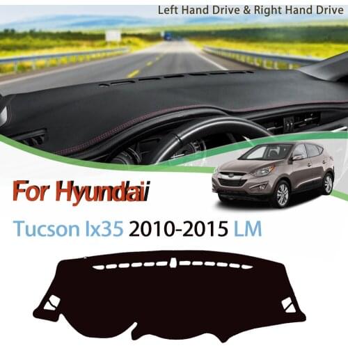 For Hyundai Tucson 2010-2015 LM Ix35 Artificial leather Anti-Slip Mat Dashboard Cover Pad Sunshade Dashmat Protect Accessories