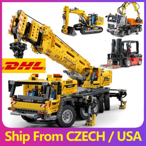 20%off MOULD KING 13107 Technical Car Mobile Crane Mk Truck Engineering Building Blocks Bricks motor power Remote control Moc