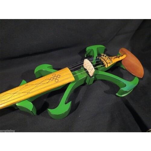 Handmade New Top Model Art 5 Strings Green 4/4 Electric Violin/Violino Streamline Case Rosin Bow Included String Instrument