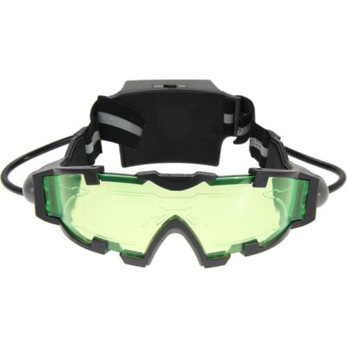 Adjustable Elastic Band Night Vision Goggles Glass Children Protection Glasses Cool Green Len Eye Shield With LED Hunt New