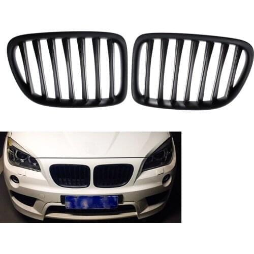 Fit For BMW E84 X1 M Matte Black Kidney Sport Hood Grill SUV 10-15 Durable