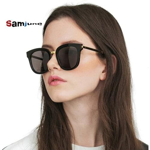 Samjune 2019 Trend Fashion Sunglasses Wild Korean Sunglasses Retro Bright Men and Women Sunglasses Oculos De Sol