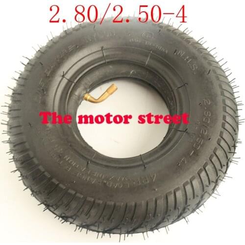 High quality ATV 2.80/ 2.50-4 Tire + Inner TUBE Bent Valve Gas Electric Scooter Bike 2.80/2.50-4 tyre