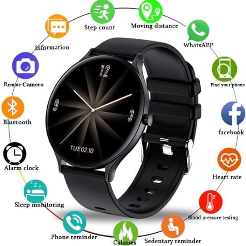 LIGE New Smart Watch Men Waterproof Fitness Tracker Ultra-Thin Body Heart Rate Blood Pressure SmartWatch Women For IOS Android